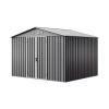 Domek narzędziowy metalowy NORDVIC 283x251 cm - Ocynkowany, Dwuspadowy Dach, Wentylacja, Light Grey